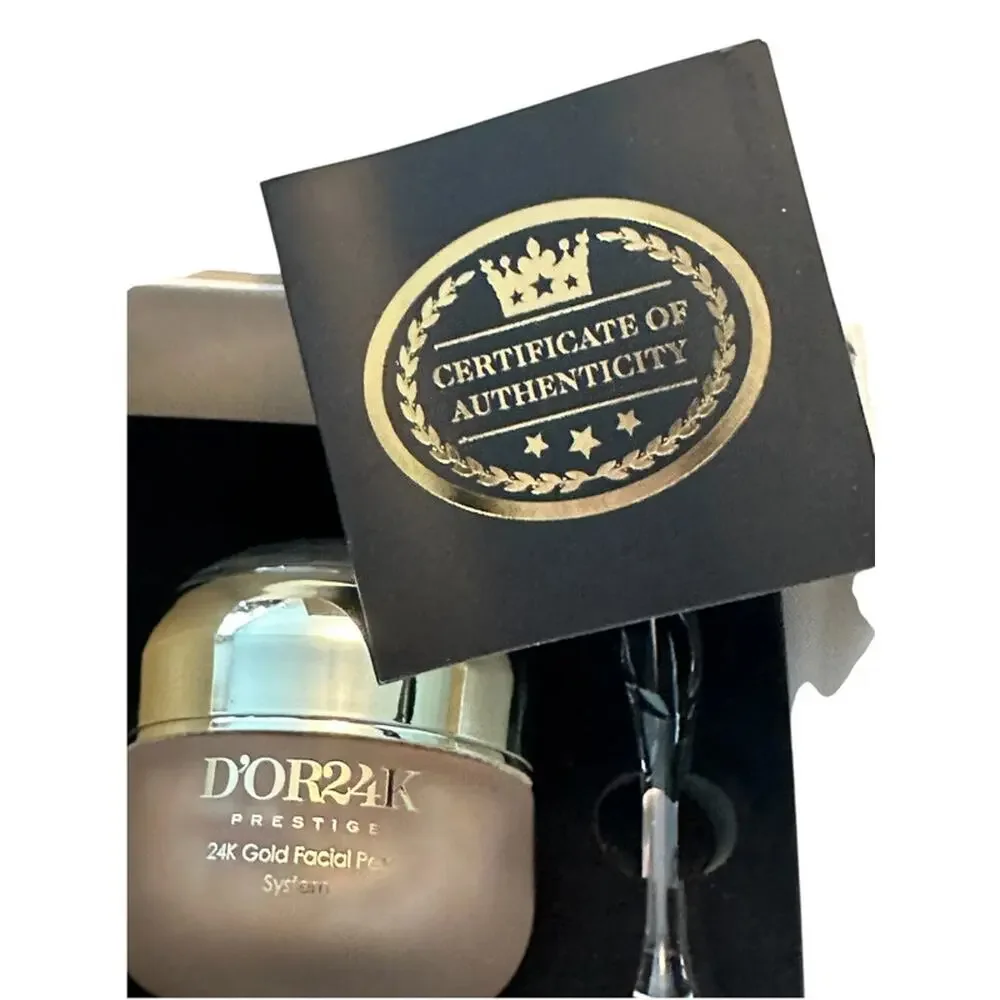NEW D'OR24K Prestige 24K Gold Facial Peel System - 1.7 fl oz NIB